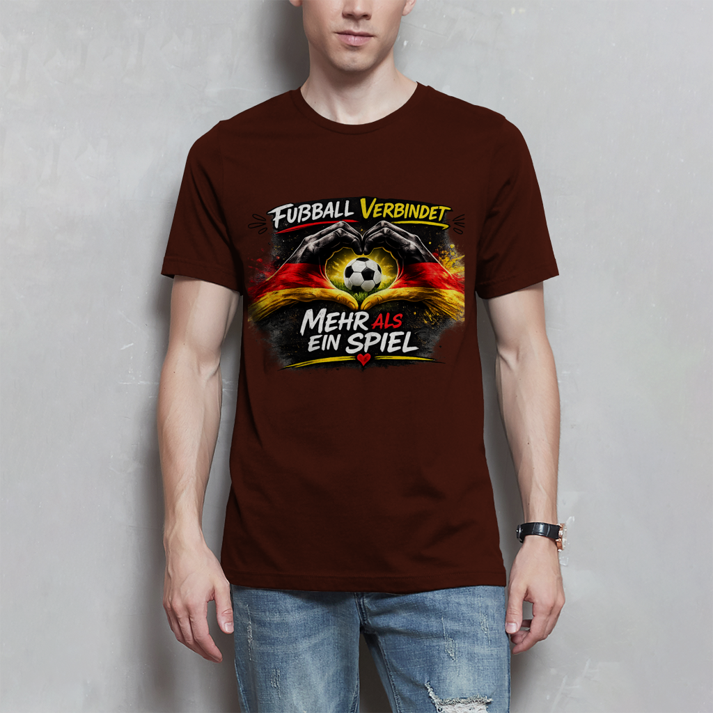 Herren T-Shirt Fußball verbindet