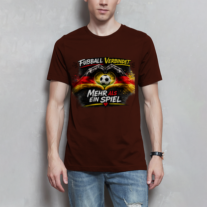 Herren T-Shirt Fußball verbindet