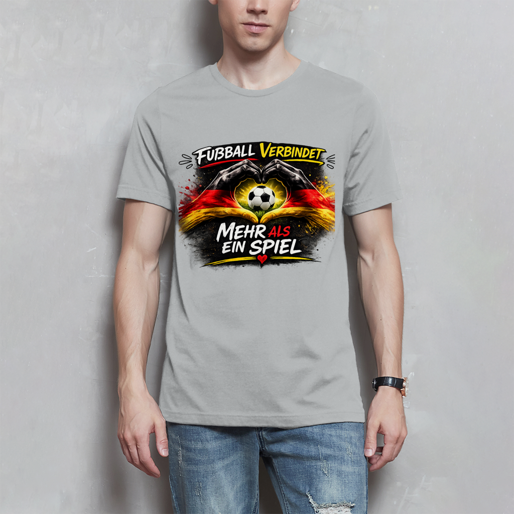 Herren T-Shirt Fußball verbindet