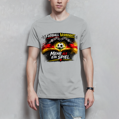 Herren T-Shirt Fußball verbindet
