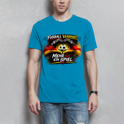 Herren T-Shirt Fußball verbindet