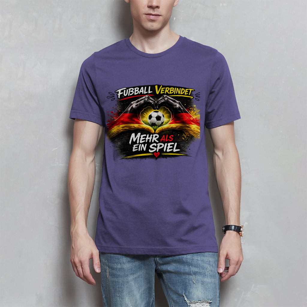 Herren T-Shirt Fußball verbindet