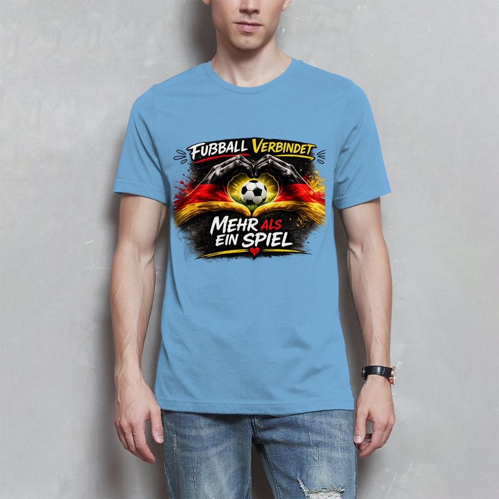 Herren T-Shirt Fußball verbindet