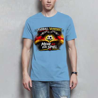 Herren T-Shirt Fußball verbindet