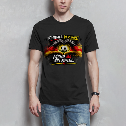 Herren T-Shirt Fußball verbindet