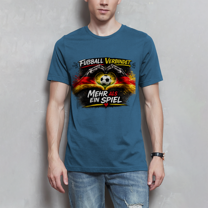 Herren T-Shirt Fußball verbindet