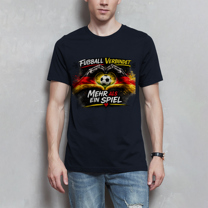 Herren T-Shirt Fußball verbindet