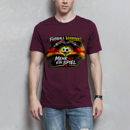 Herren T-Shirt Fußball verbindet