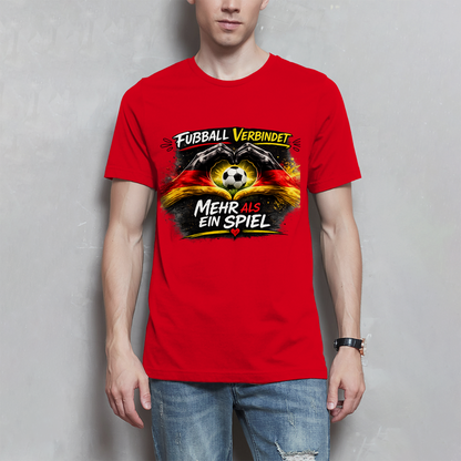 Herren T-Shirt Fußball verbindet