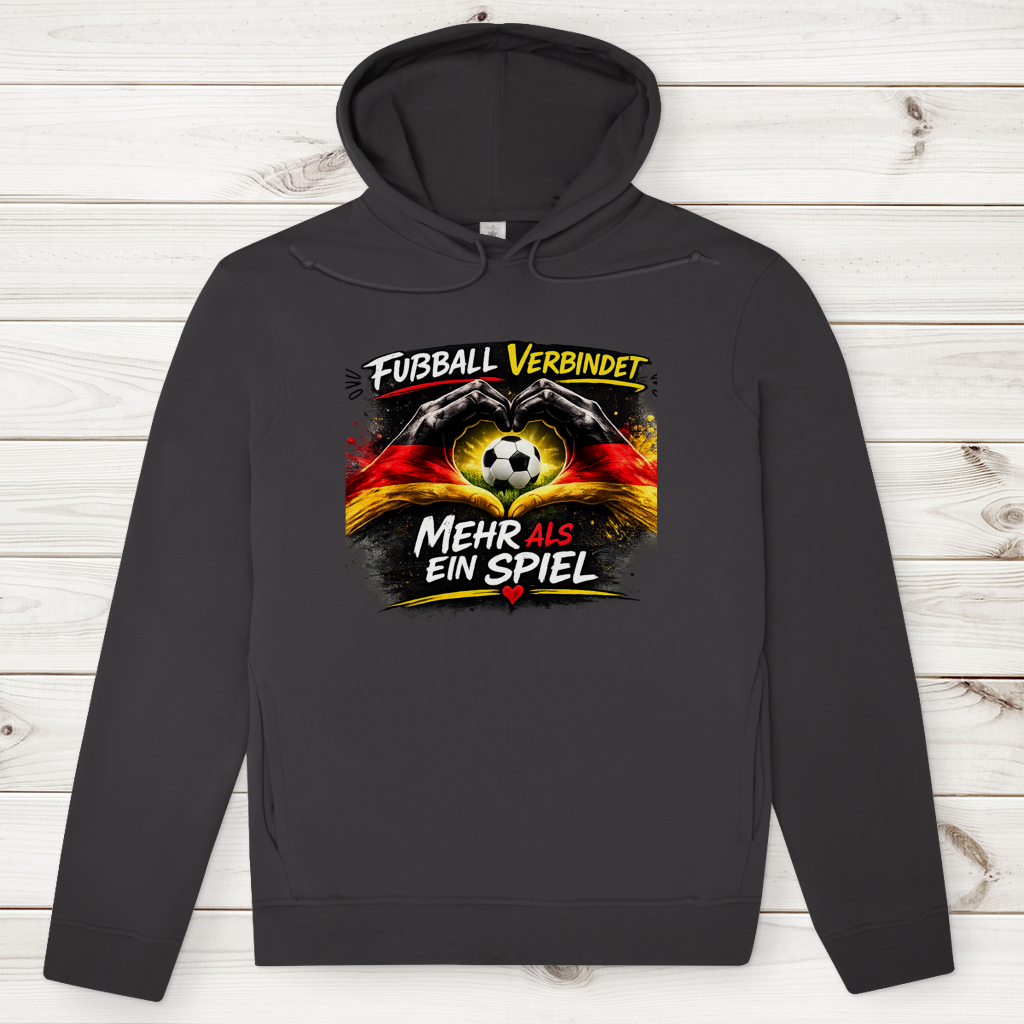 Herren Premium Bio Hoodie Fußball verbindet