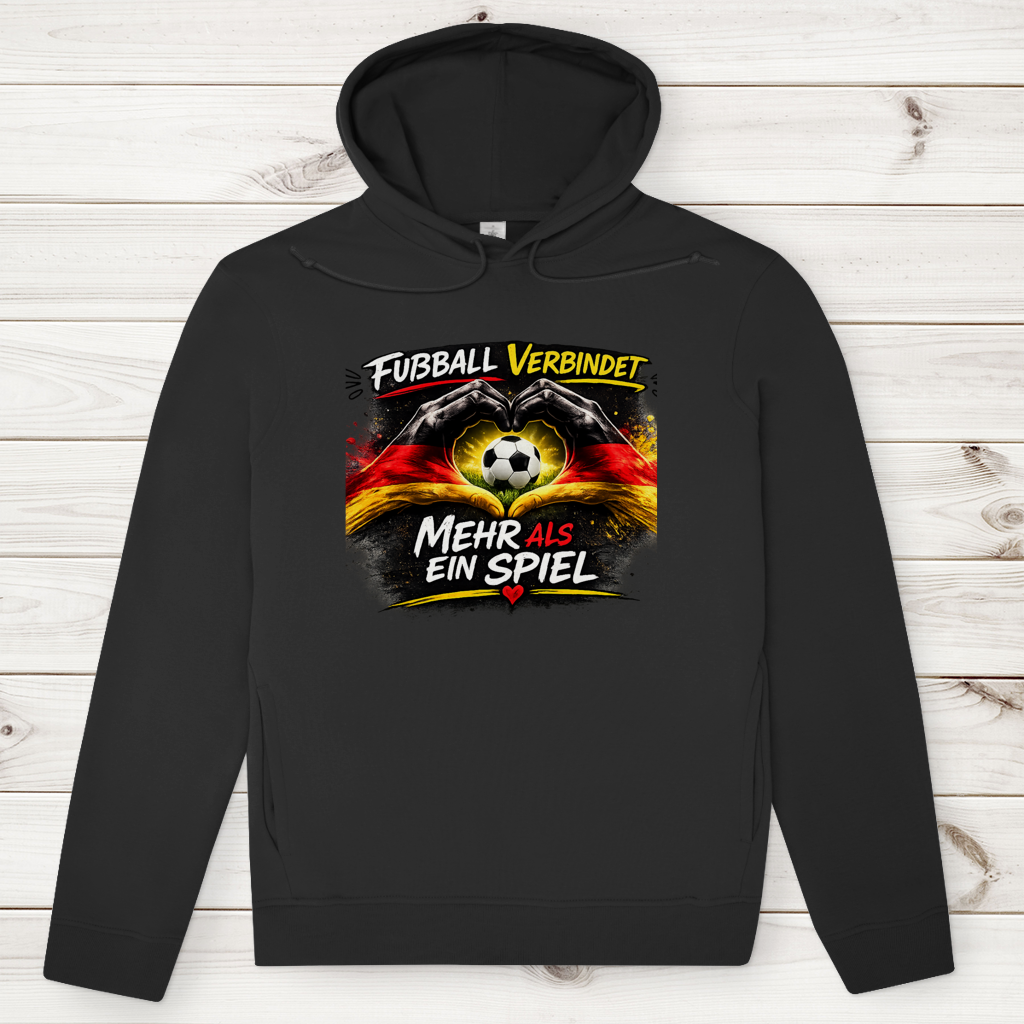 Herren Premium Bio Hoodie Fußball verbindet