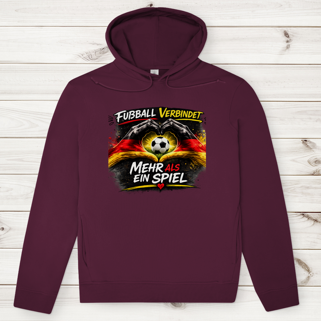 Herren Premium Bio Hoodie Fußball verbindet
