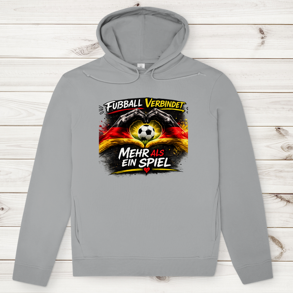 Herren Premium Bio Hoodie Fußball verbindet