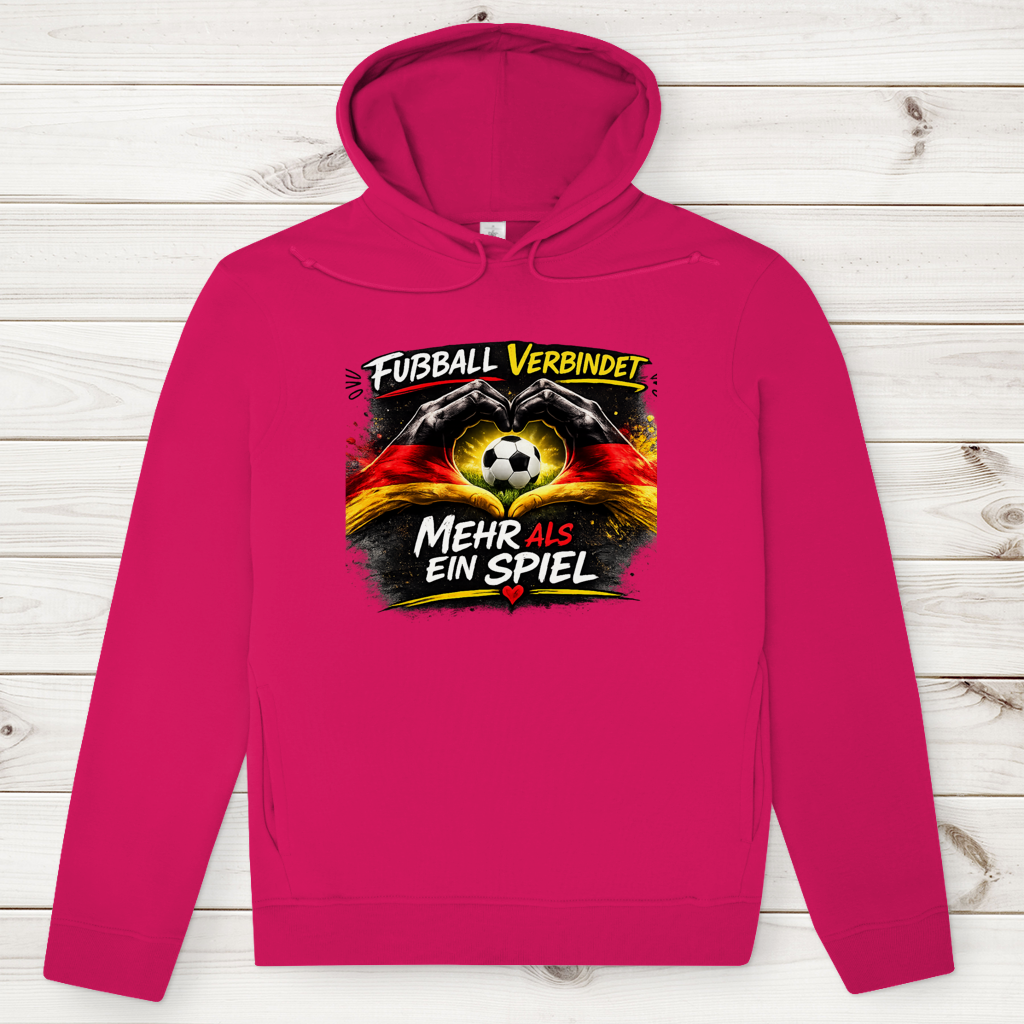 Herren Premium Bio Hoodie Fußball verbindet
