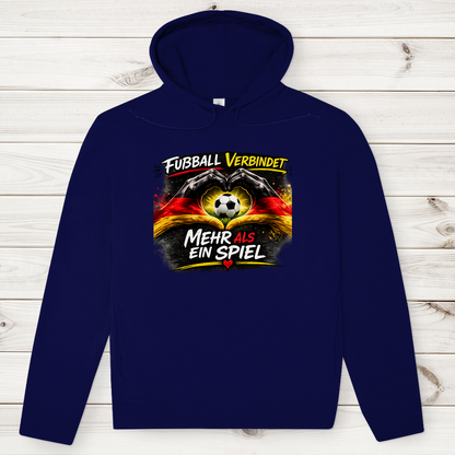Herren Premium Bio Hoodie Fußball verbindet