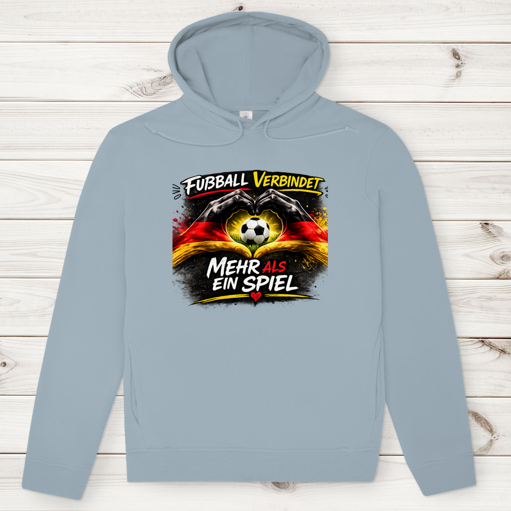 Herren Premium Bio Hoodie Fußball verbindet