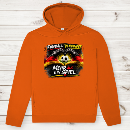 Herren Premium Bio Hoodie Fußball verbindet