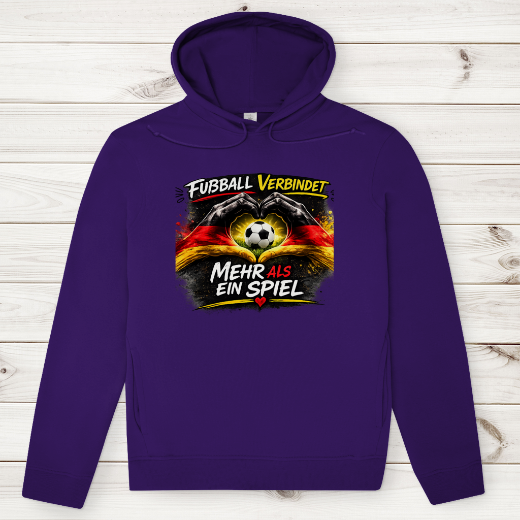 Herren Premium Bio Hoodie Fußball verbindet