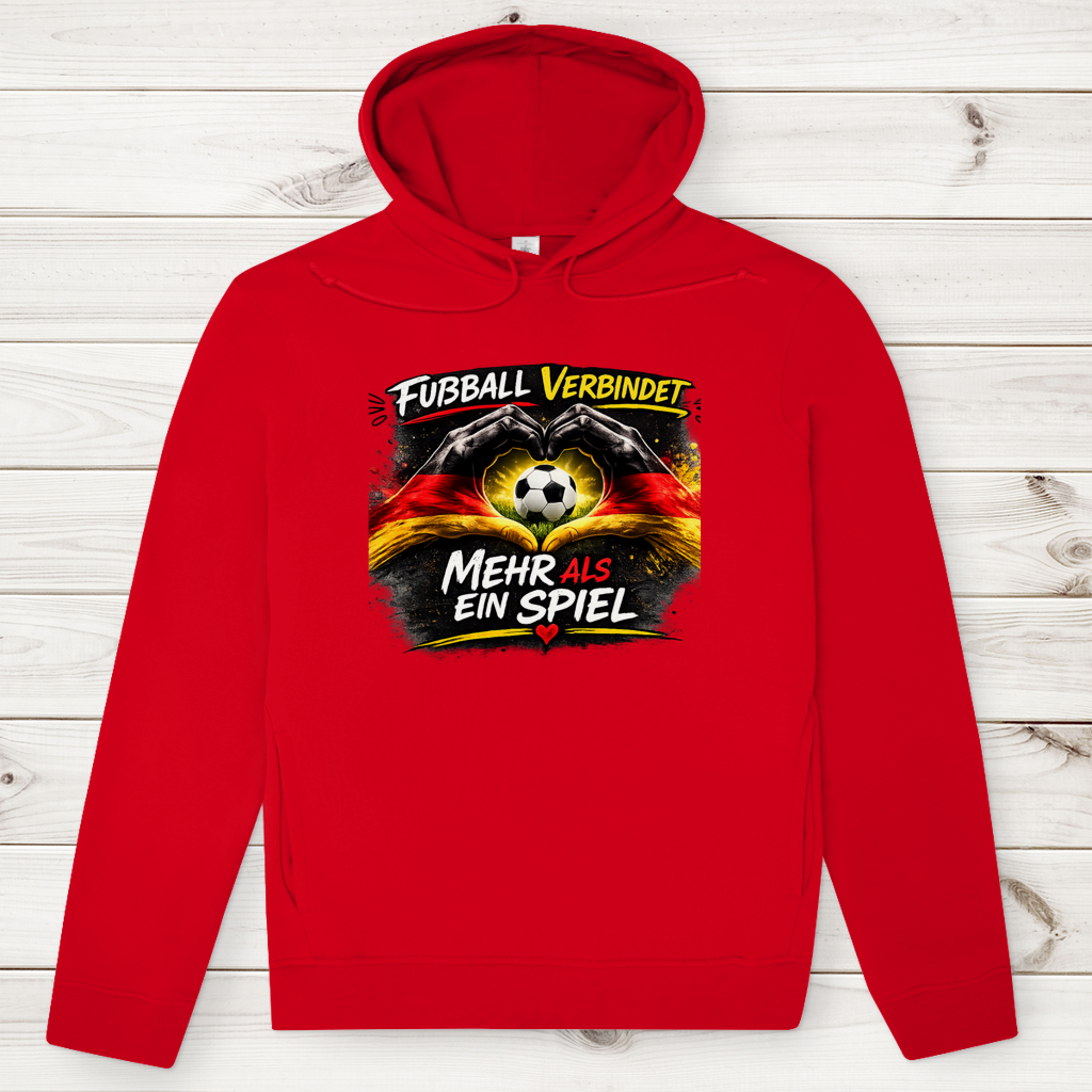 Herren Premium Bio Hoodie Fußball verbindet