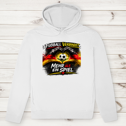 Herren Premium Bio Hoodie Fußball verbindet