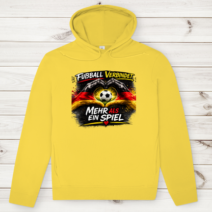 Herren Premium Bio Hoodie Fußball verbindet