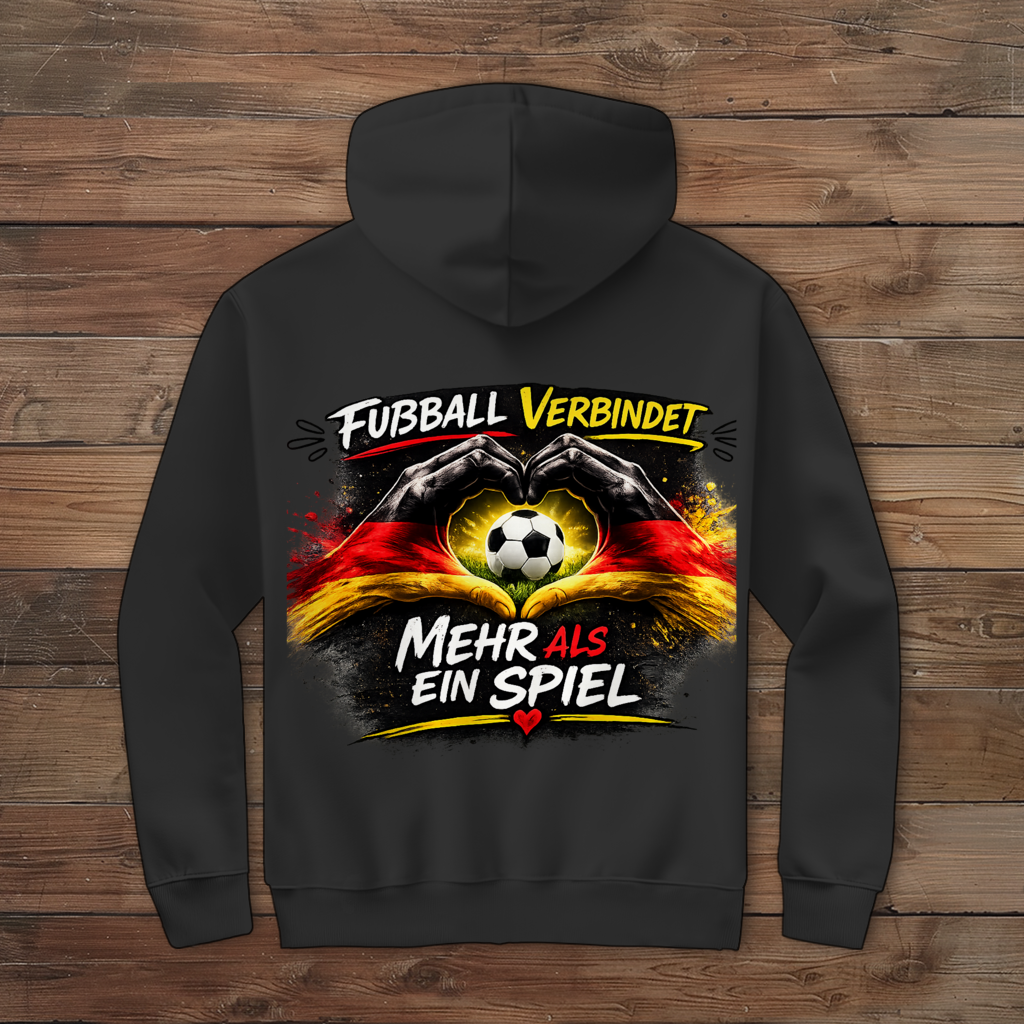 Herren Zipper Hoodie Fußball verbindet
