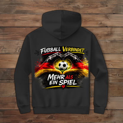 Herren Zipper Hoodie Fußball verbindet