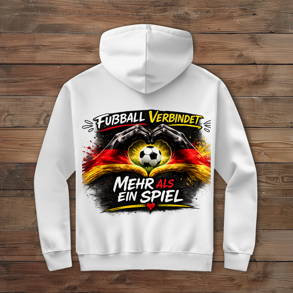 Herren Zipper Hoodie Fußball verbindet