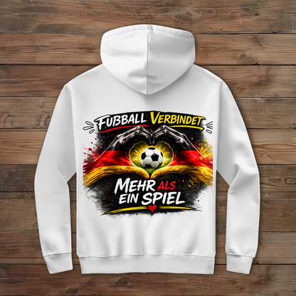 Herren Zipper Hoodie Fußball verbindet