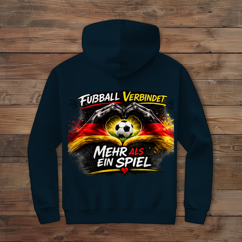 Herren Zipper Hoodie Fußball verbindet