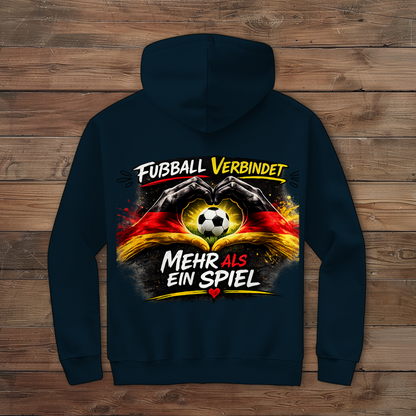 Herren Zipper Hoodie Fußball verbindet