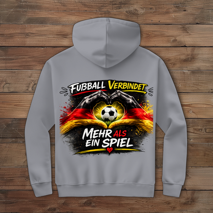 Herren Zipper Hoodie Fußball verbindet