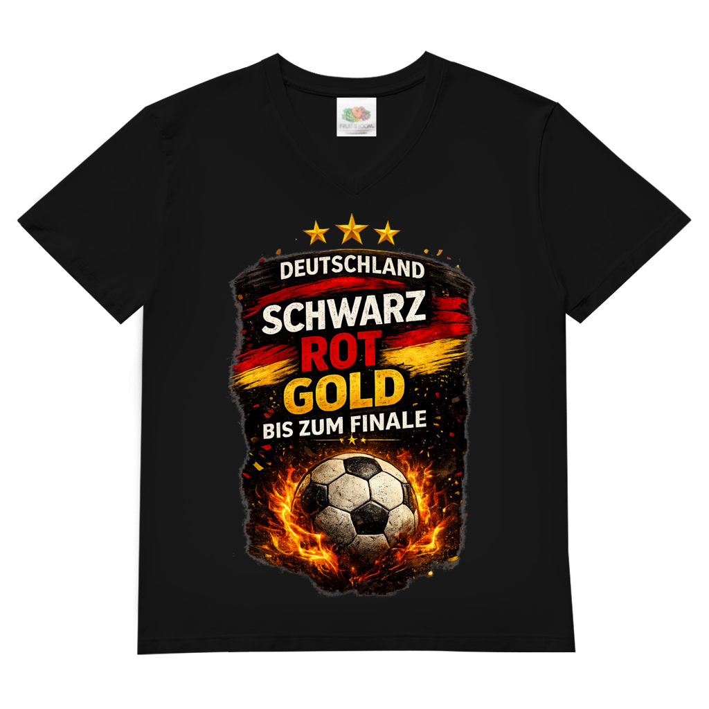 Herren Basic V-Neck T-Shirt Deutschland bis zum Finale