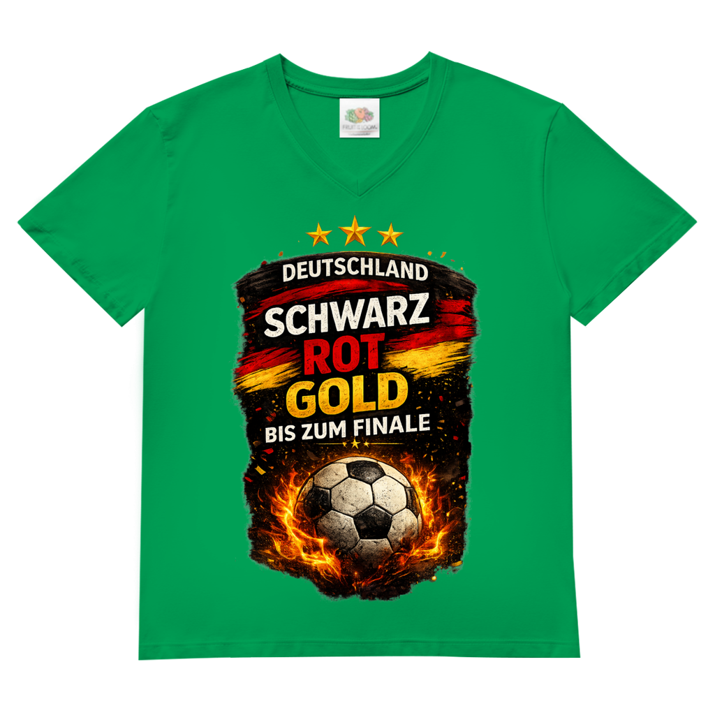 Herren Basic V-Neck T-Shirt Deutschland bis zum Finale