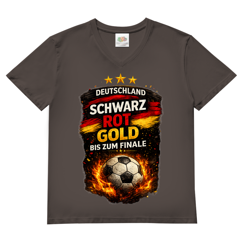 Herren Basic V-Neck T-Shirt Deutschland bis zum Finale