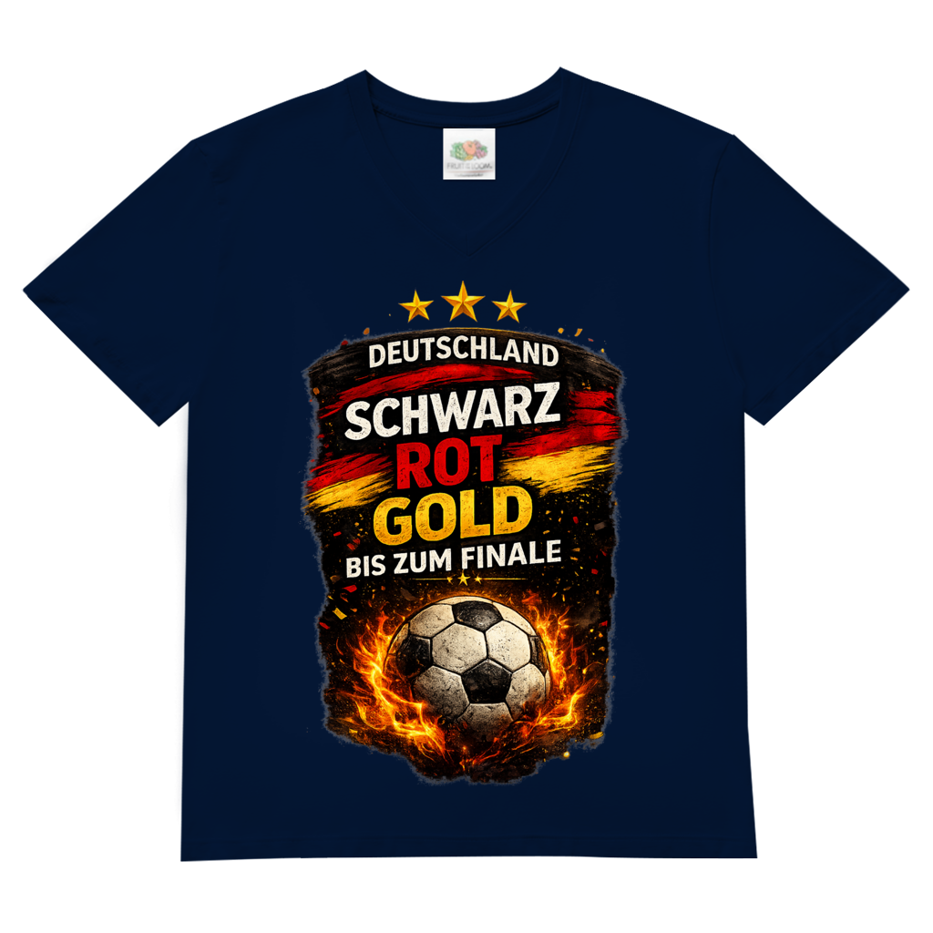 Herren Basic V-Neck T-Shirt Deutschland bis zum Finale