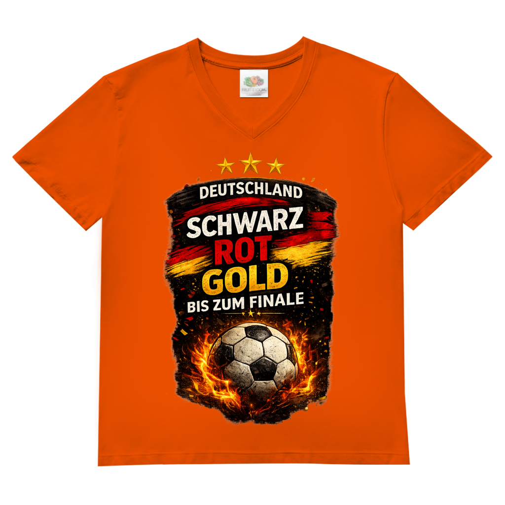 Herren Basic V-Neck T-Shirt Deutschland bis zum Finale