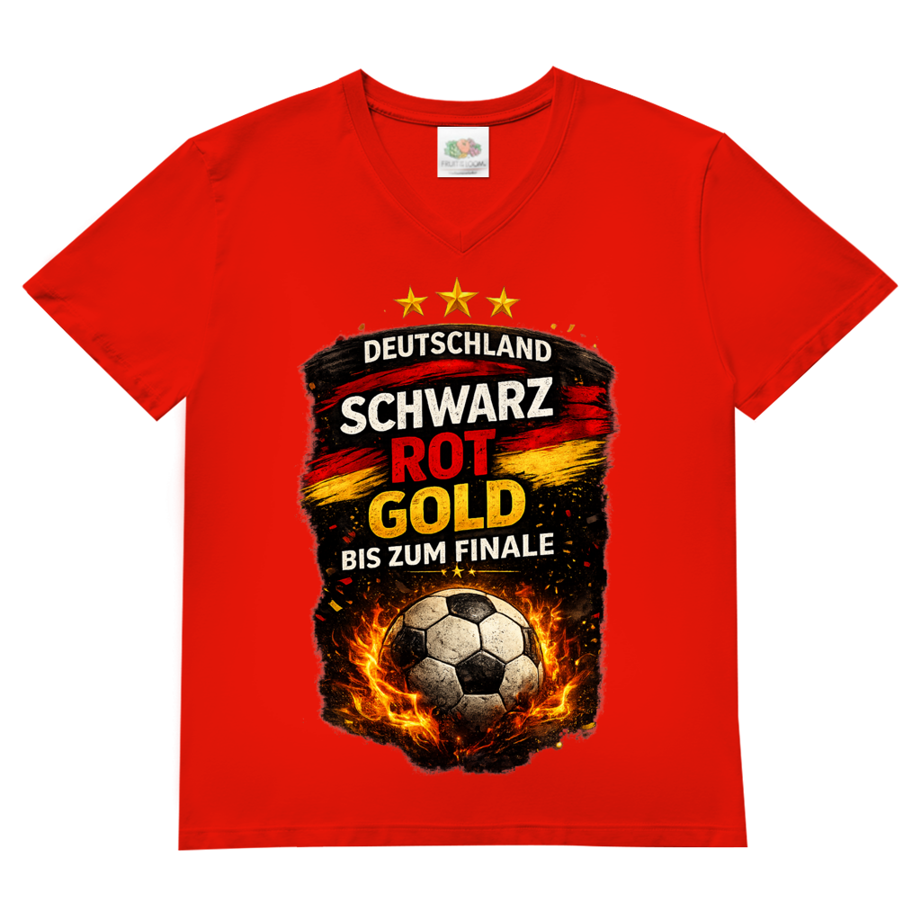 Herren Basic V-Neck T-Shirt Deutschland bis zum Finale