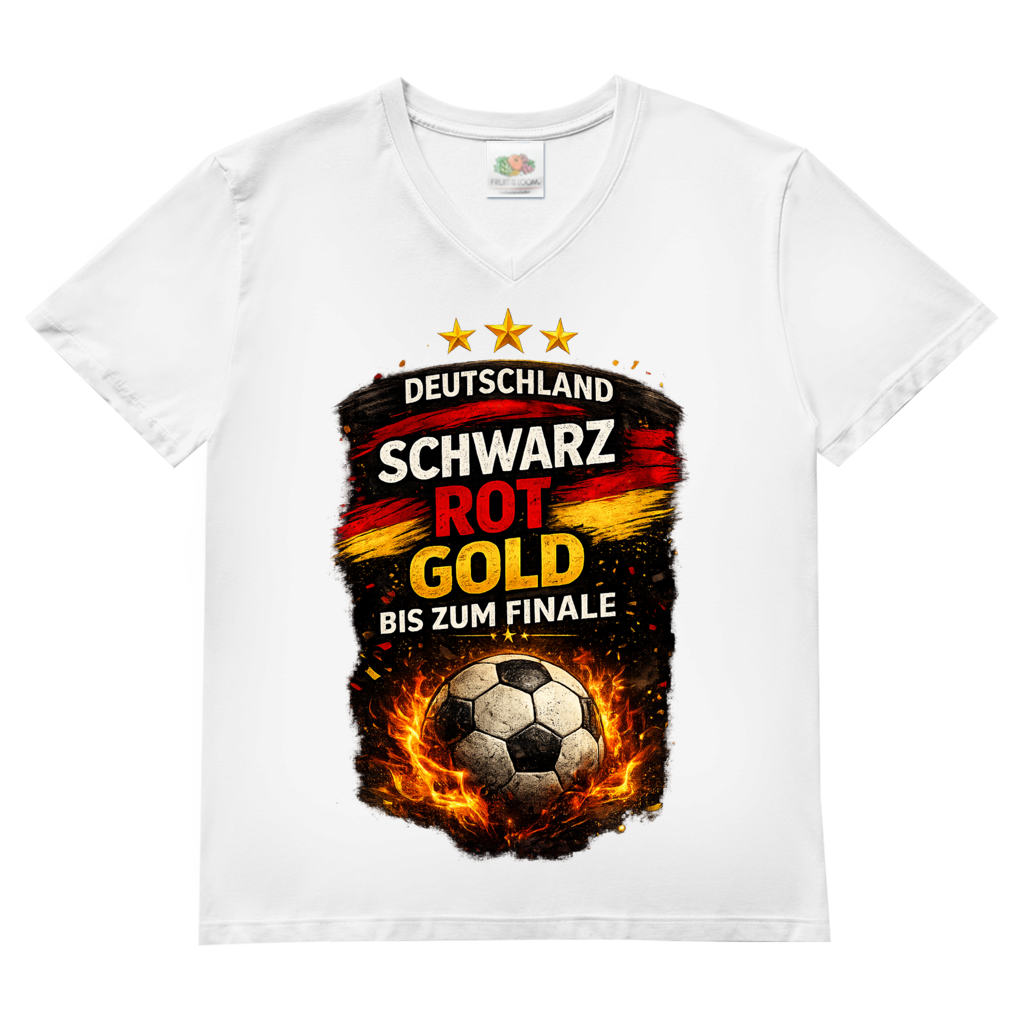 Herren Basic V-Neck T-Shirt Deutschland bis zum Finale