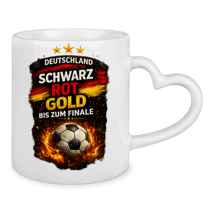 Tasse mit Herzhenkel Deutschland bis zum Finale