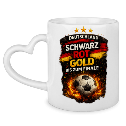 Tasse mit Herzhenkel Deutschland bis zum Finale