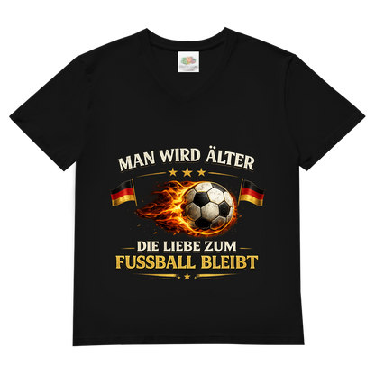 Herren Basic V-Neck T-Shirt Man wird älter