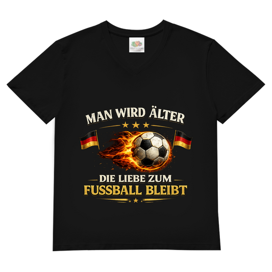 Herren Basic V-Neck T-Shirt Man wird älter