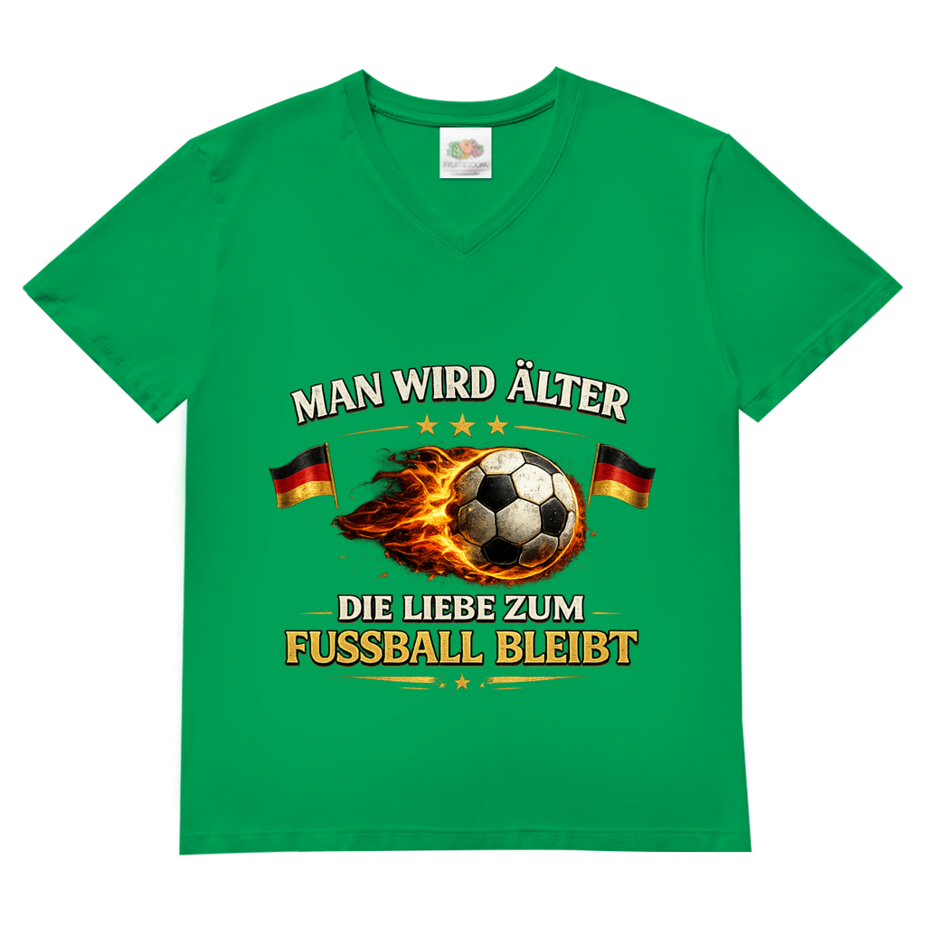 Herren Basic V-Neck T-Shirt Man wird älter