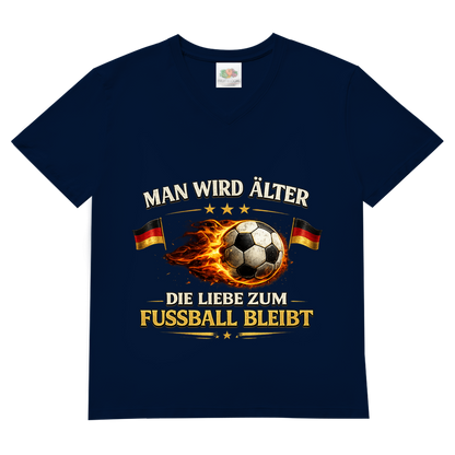 Herren Basic V-Neck T-Shirt Man wird älter