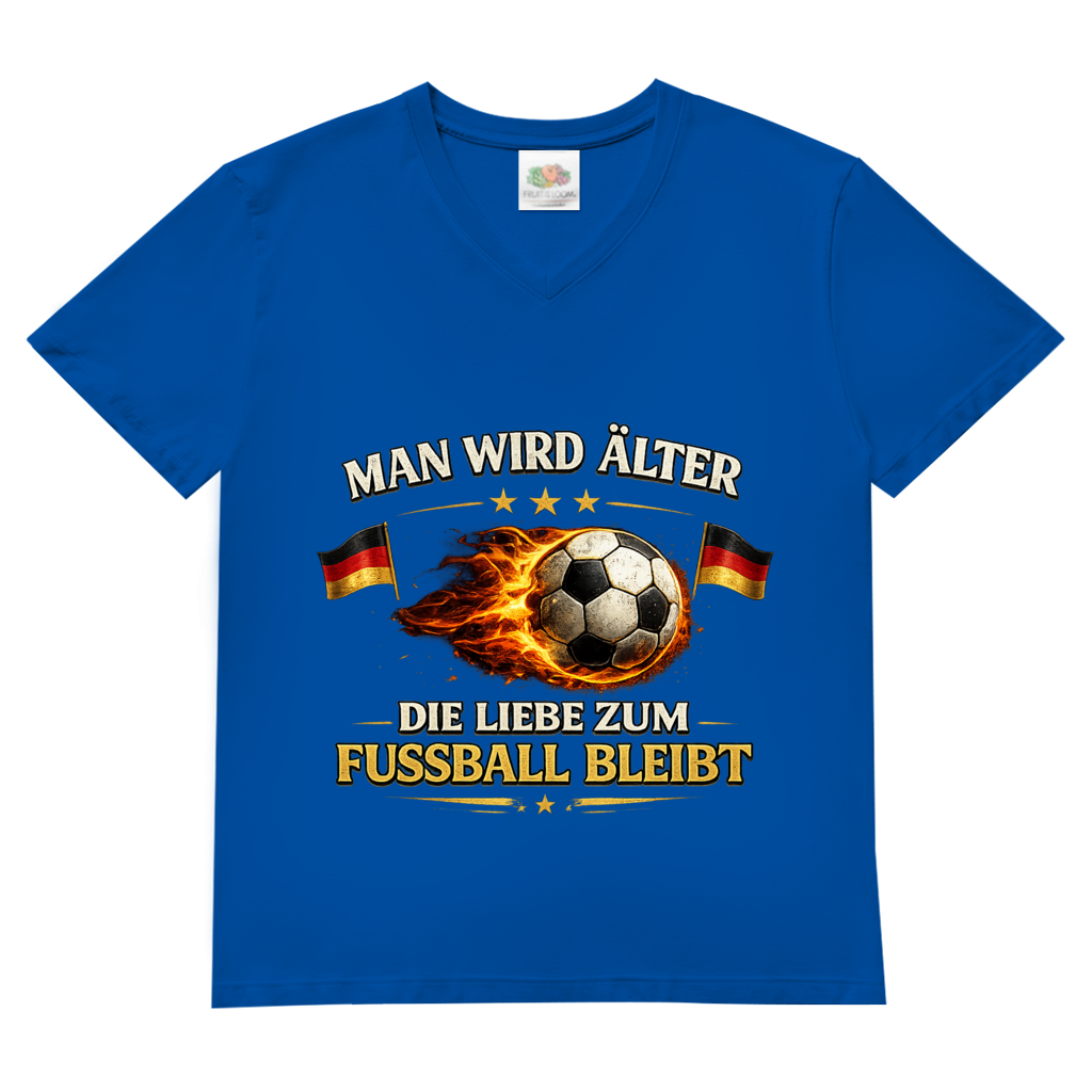 Herren Basic V-Neck T-Shirt Man wird älter