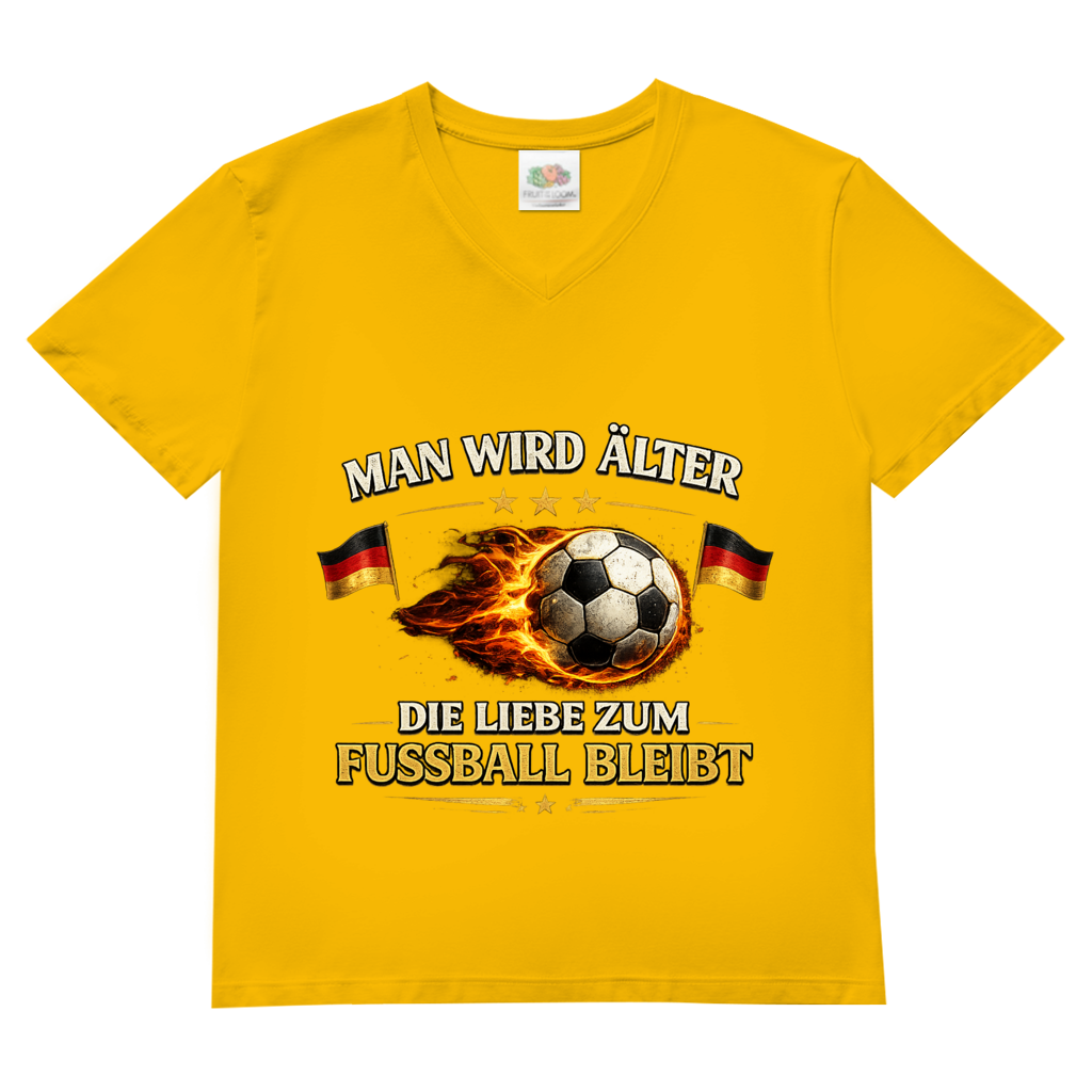 Herren Basic V-Neck T-Shirt Man wird älter