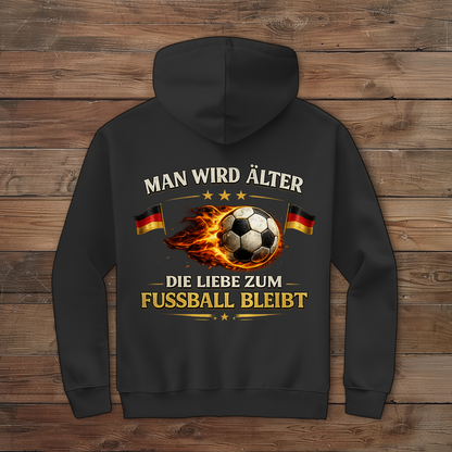 Herren Zipper Hoodie Man wird älter