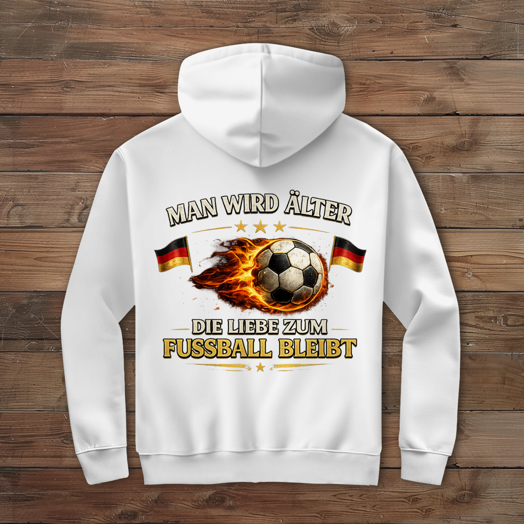 Herren Zipper Hoodie Man wird älter