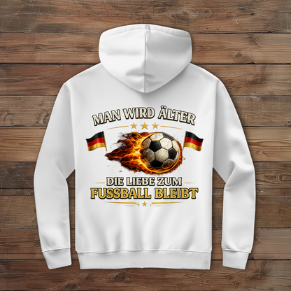 Herren Zipper Hoodie Man wird älter